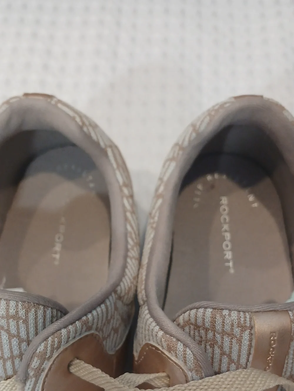 Rockport TruStride Knit Gold Sneakers, Women's 8